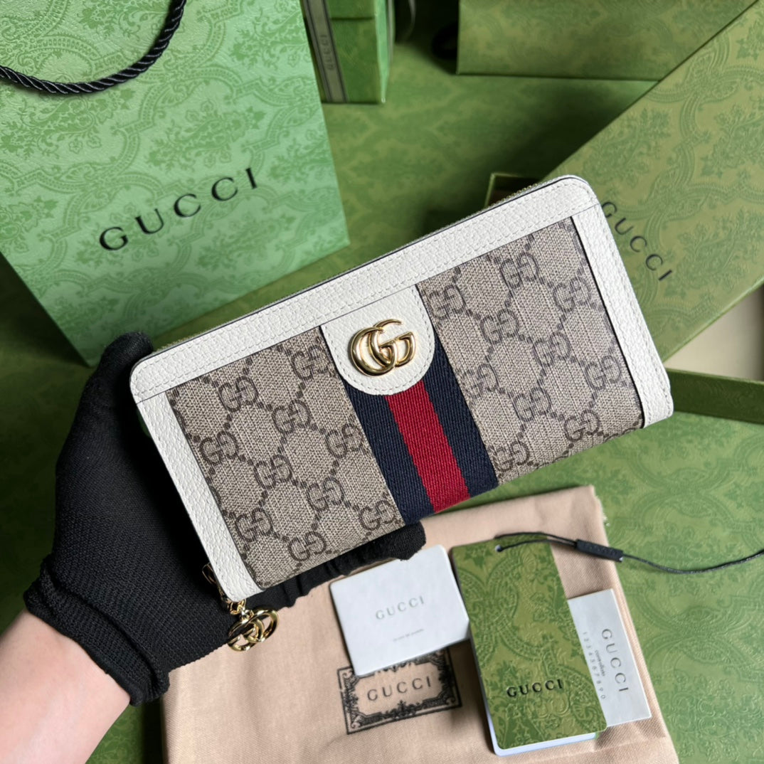 gucci ophidia zip around wallet