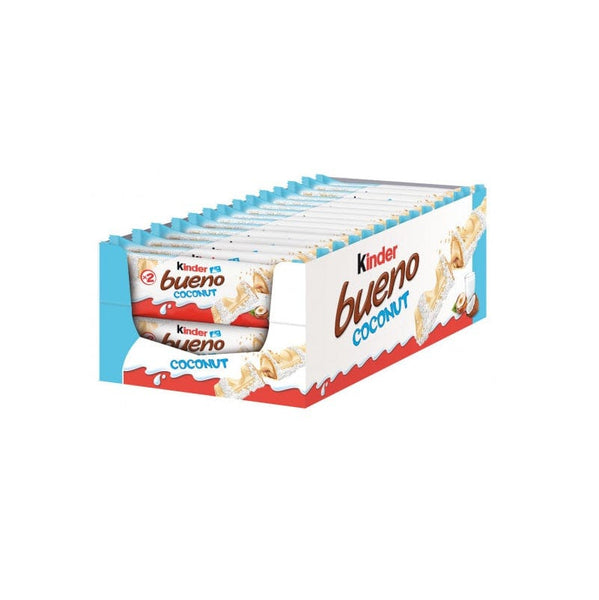 Kinder Ferrero Bueno Coconut Wafer covered with white chocolate and coconut ( 30 x 39g )