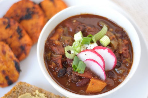 Vegetarian Texas Chili, easy post workout dinner ideas