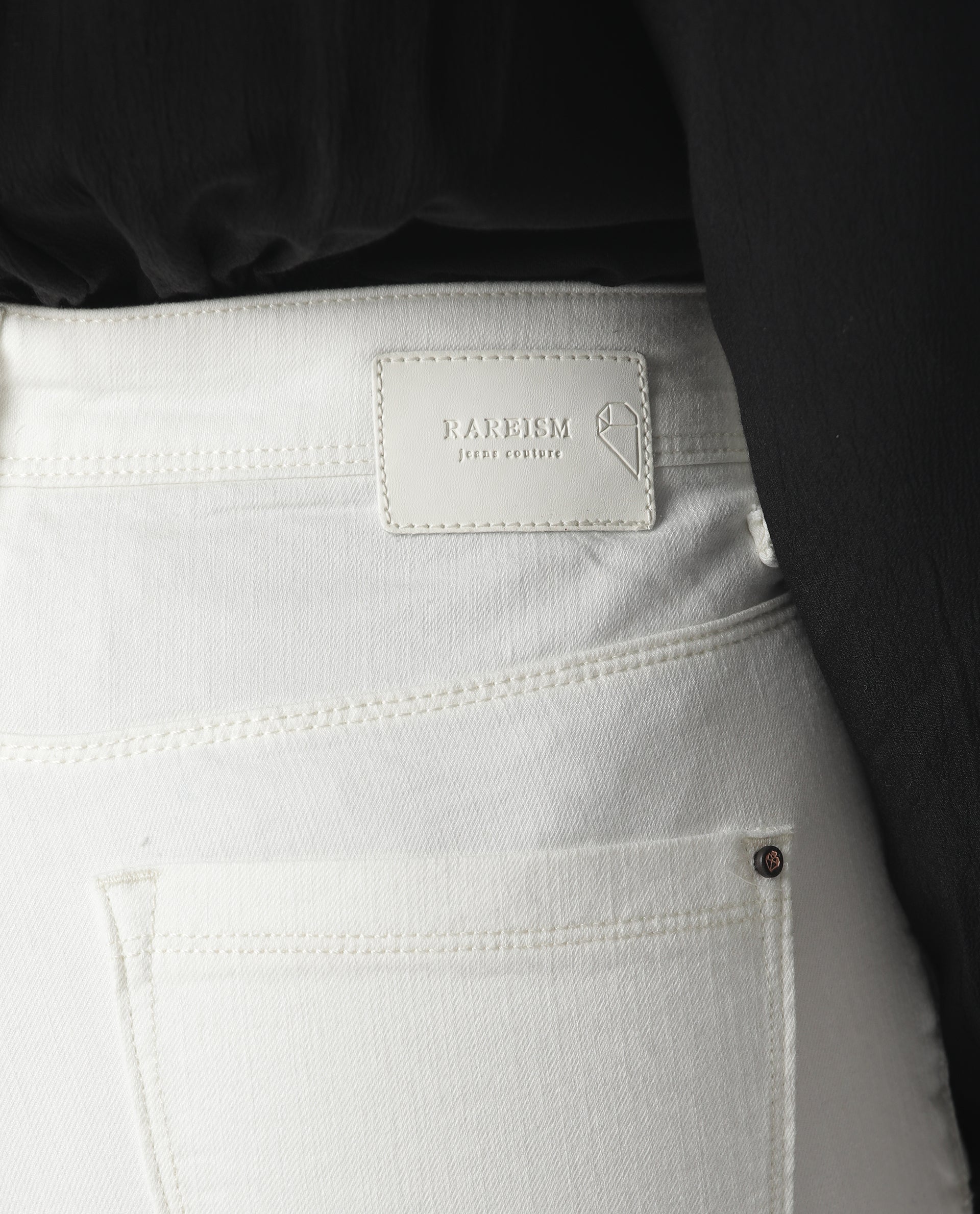 HUGO- PLAIN COTTON SLIM FIT WOMEN'S DENIM - WHITE