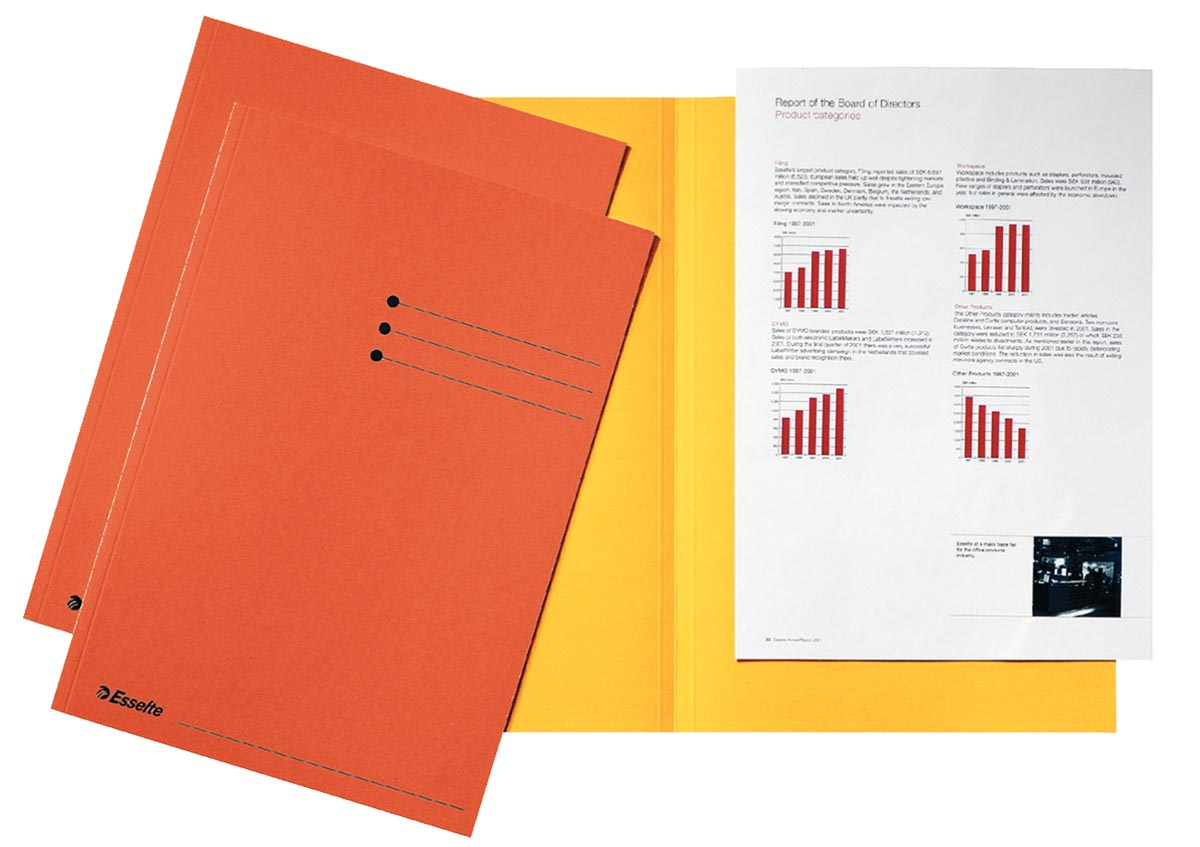Gearceerd liefde Adolescent Esselte dossiermap oranje, karton van 180 g/m², pak van 100 stuks – Merken  Distributie