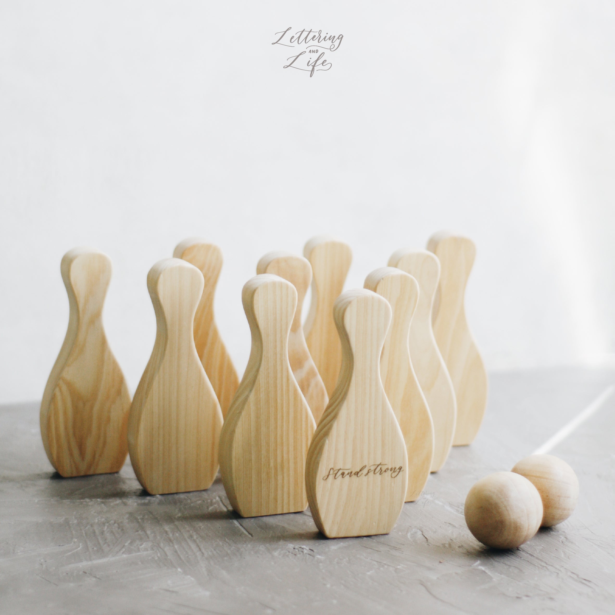 wooden bowling