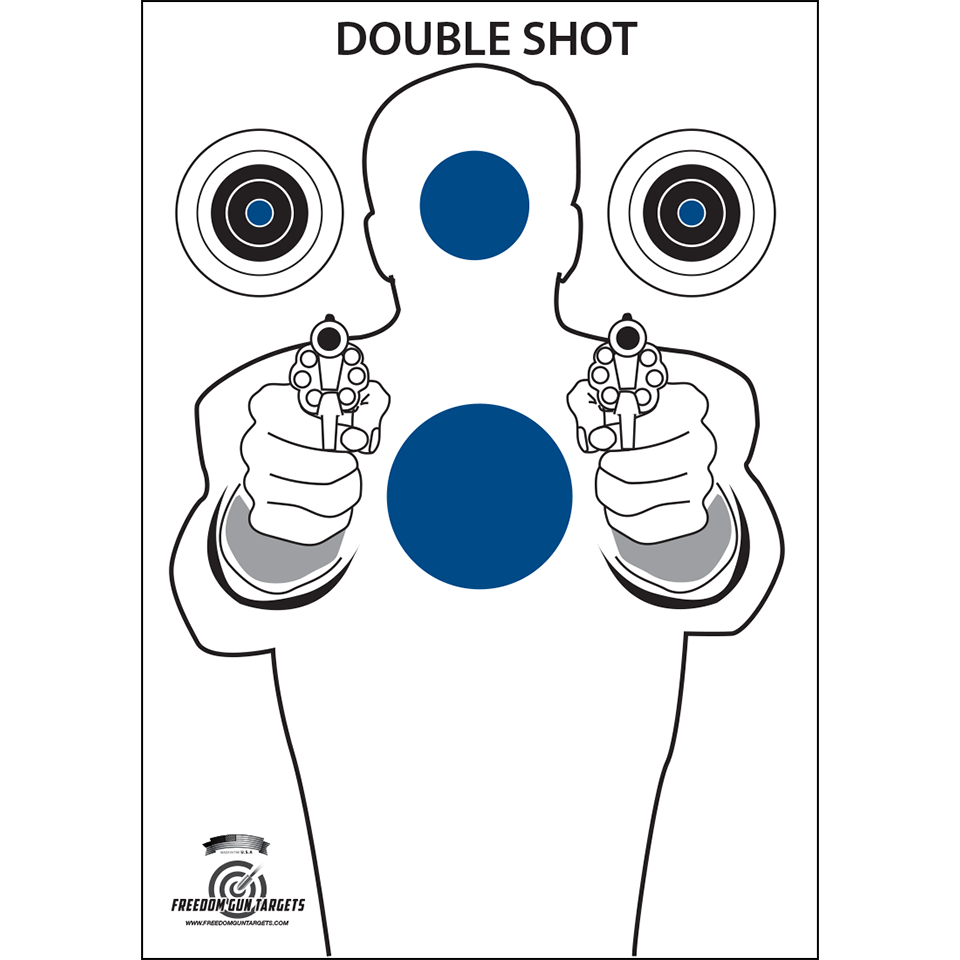 23”x35" 25 pack Freedom Gun Targets Blue Double Shot Shooting & Training Target 