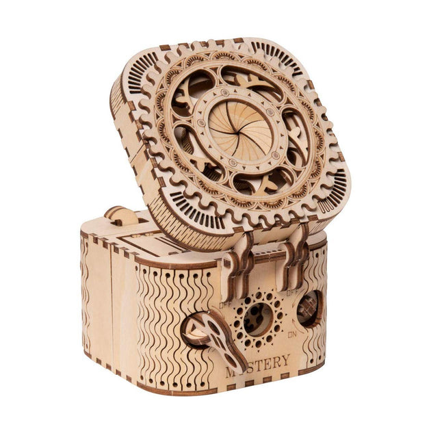 ROKR 3D Wooden Puzzle Mechanical Treasure Box Model DIY Brain Teaser Projects