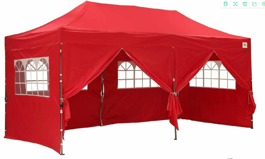 Verlaten baan daarna 100% Waterproof Pop-up Canopy Tent 10x20ft with 6 Sidewalls, Folding C –  PaylessSuperstore