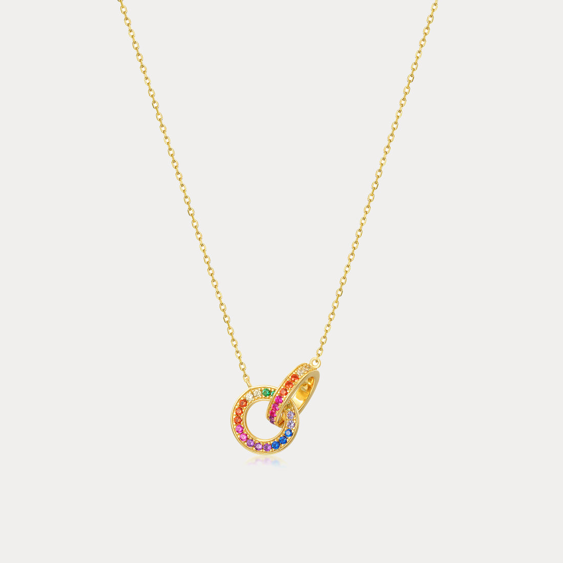 Round Rainbow Necklace