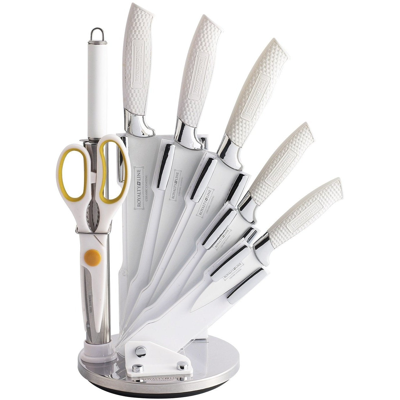 Royalty Line 8-Piece Non Coating Knife Set with Stand