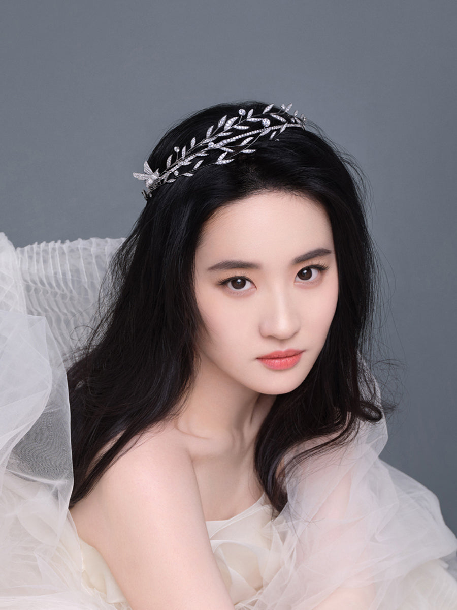 Irregular Leaves Brides Tiaras Bridal Headdress Wedding Crowns Headpieces