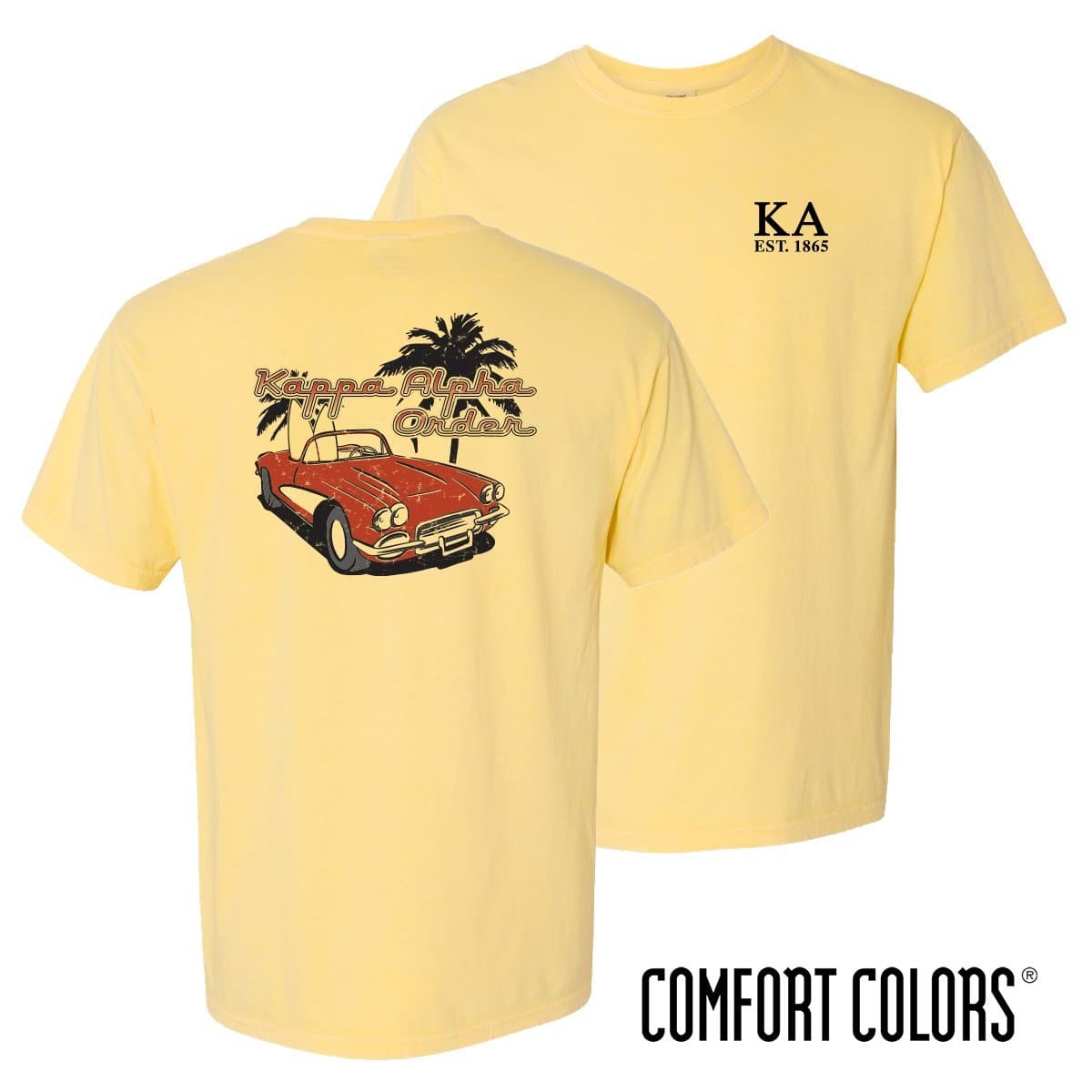 Kappa Alpha Comfort Colors Yellow Hot Rod Short Sleeve Tee – Kappa Alpha Order Official