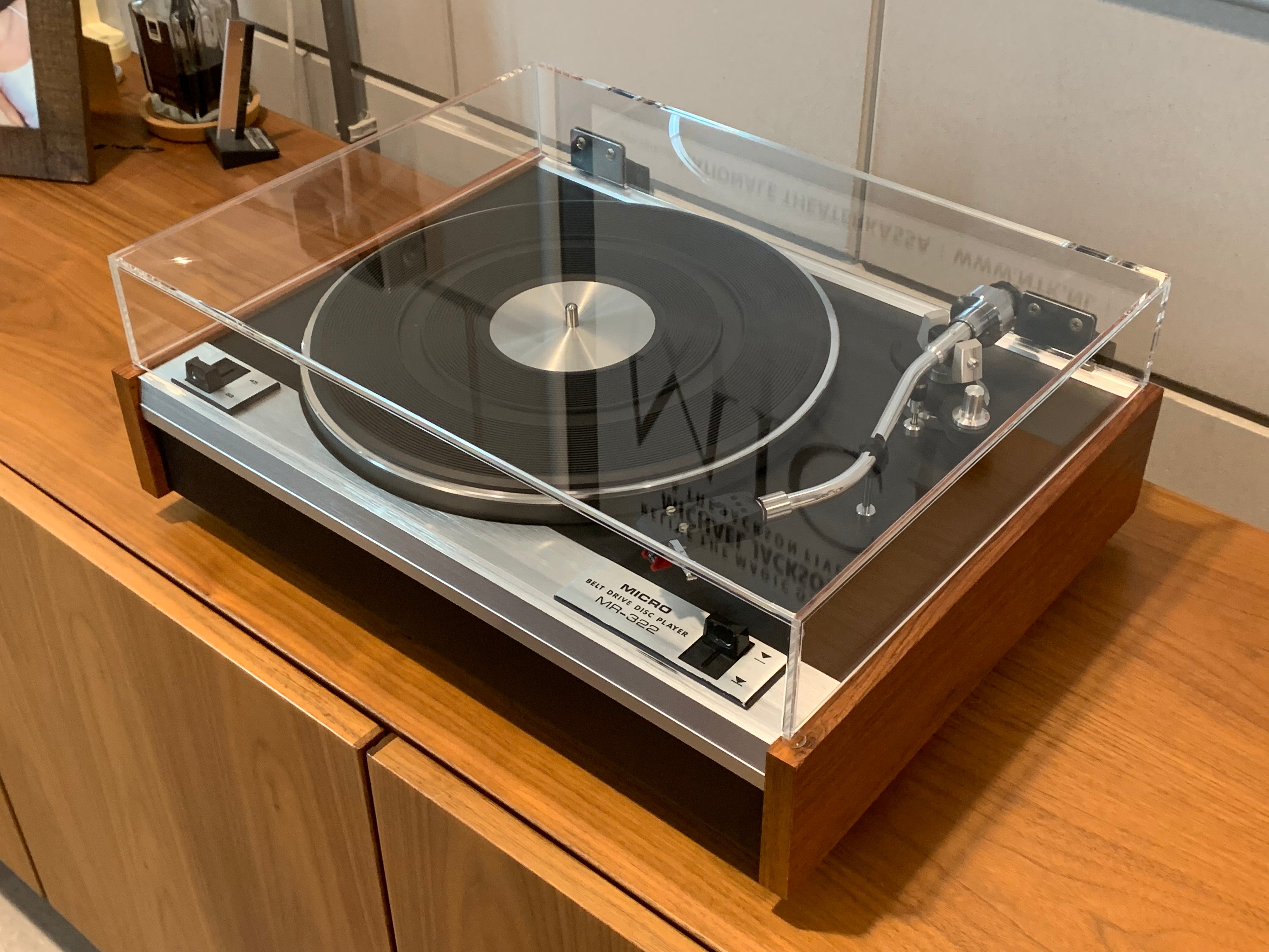 動作品 70年代 MICRO MR-322 レコードプレーヤー M-2100-silversky 