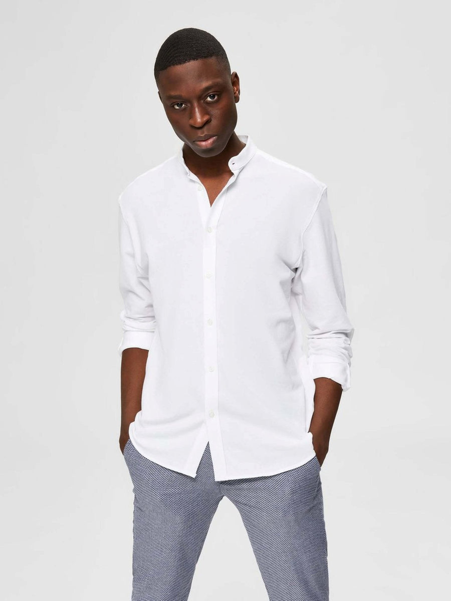 Premium Skjorte Hvid (Kina krave)