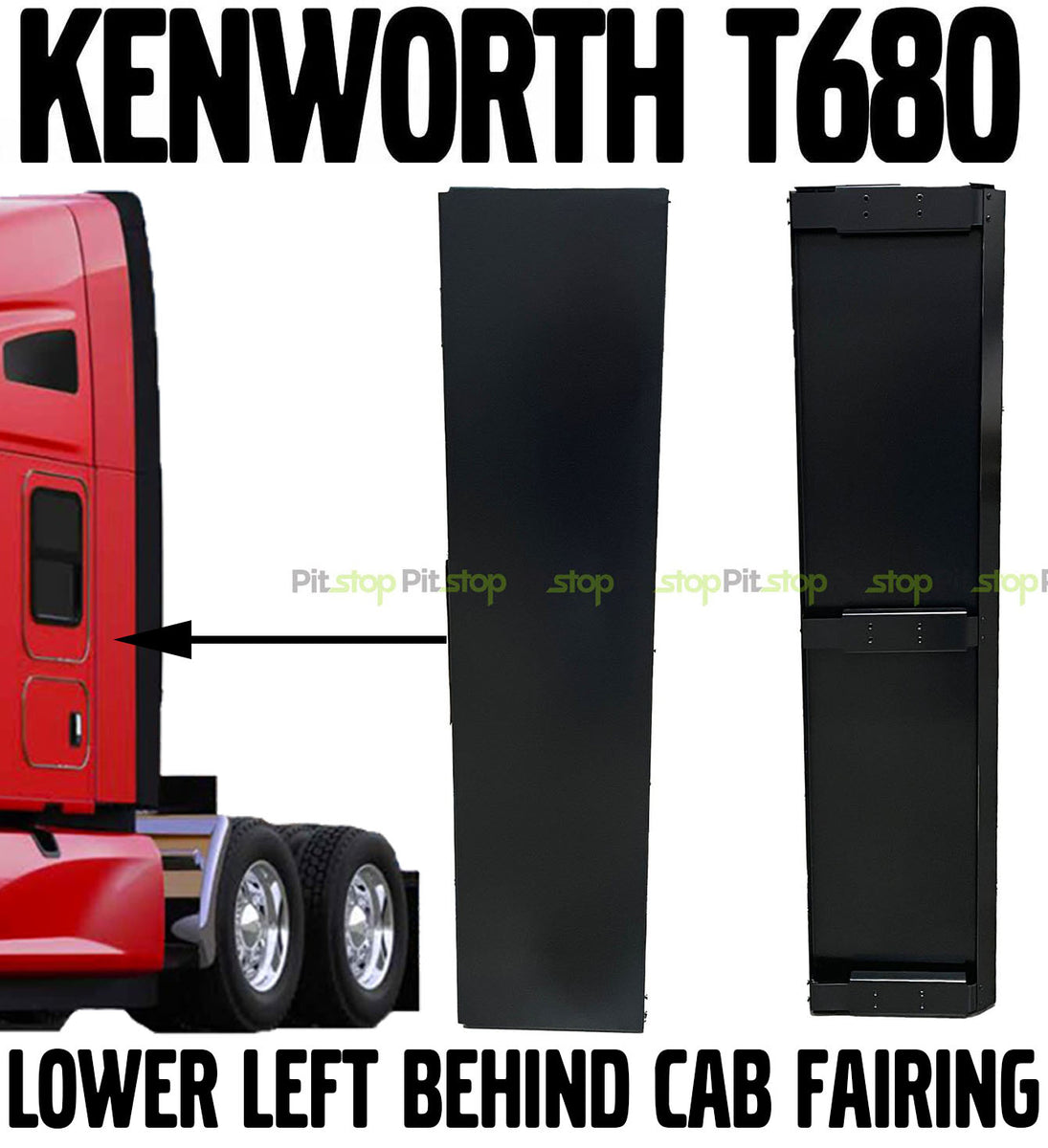 PitStopTruckParts Kenworth T680 Upper Top Left Behind Cab Cabin Sleeper Fairing 