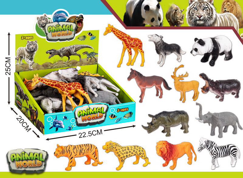 12Pcs Kids Toys Small Plastic Figures Farm Dinosaur Sea Zoo Animal Saf –  sdmaxuk