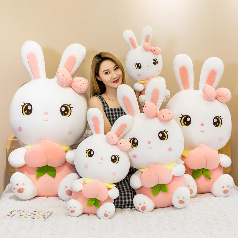 Peach Bunny Rabbit Plush Toy – omgkawaii