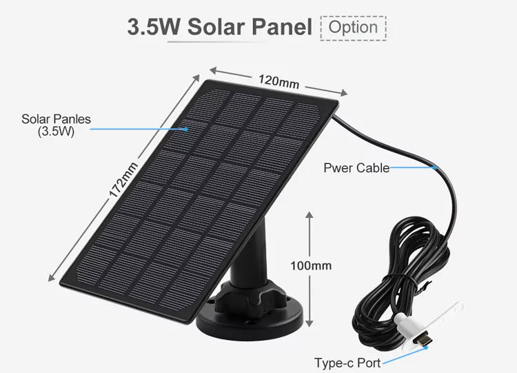 JA-BC13-H30W-B2-3.5W Solar Panel Battery WIFI Camera