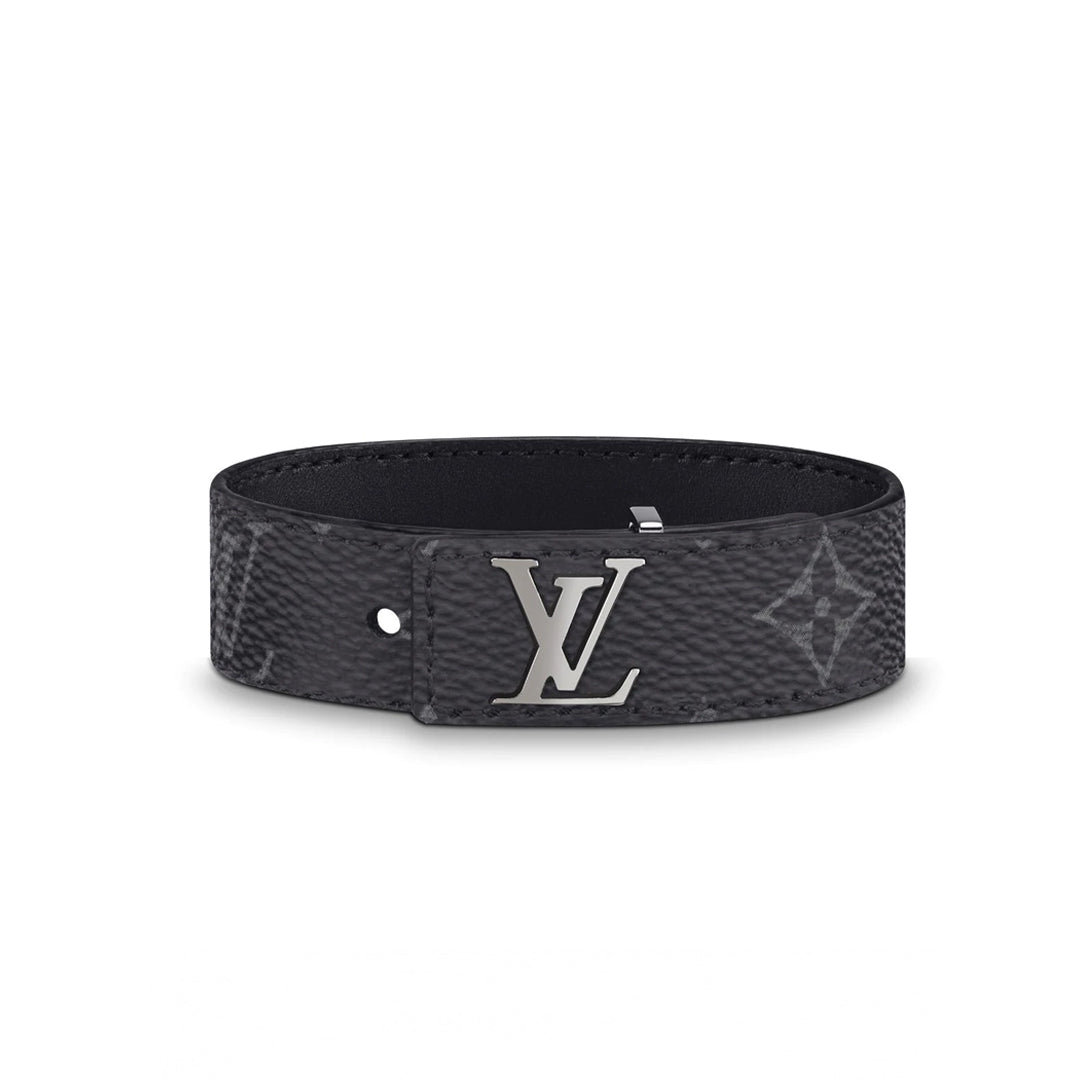 Louis Vuitton LV Slim Bracelet Monogram Eclipse Canvas Black 1146482