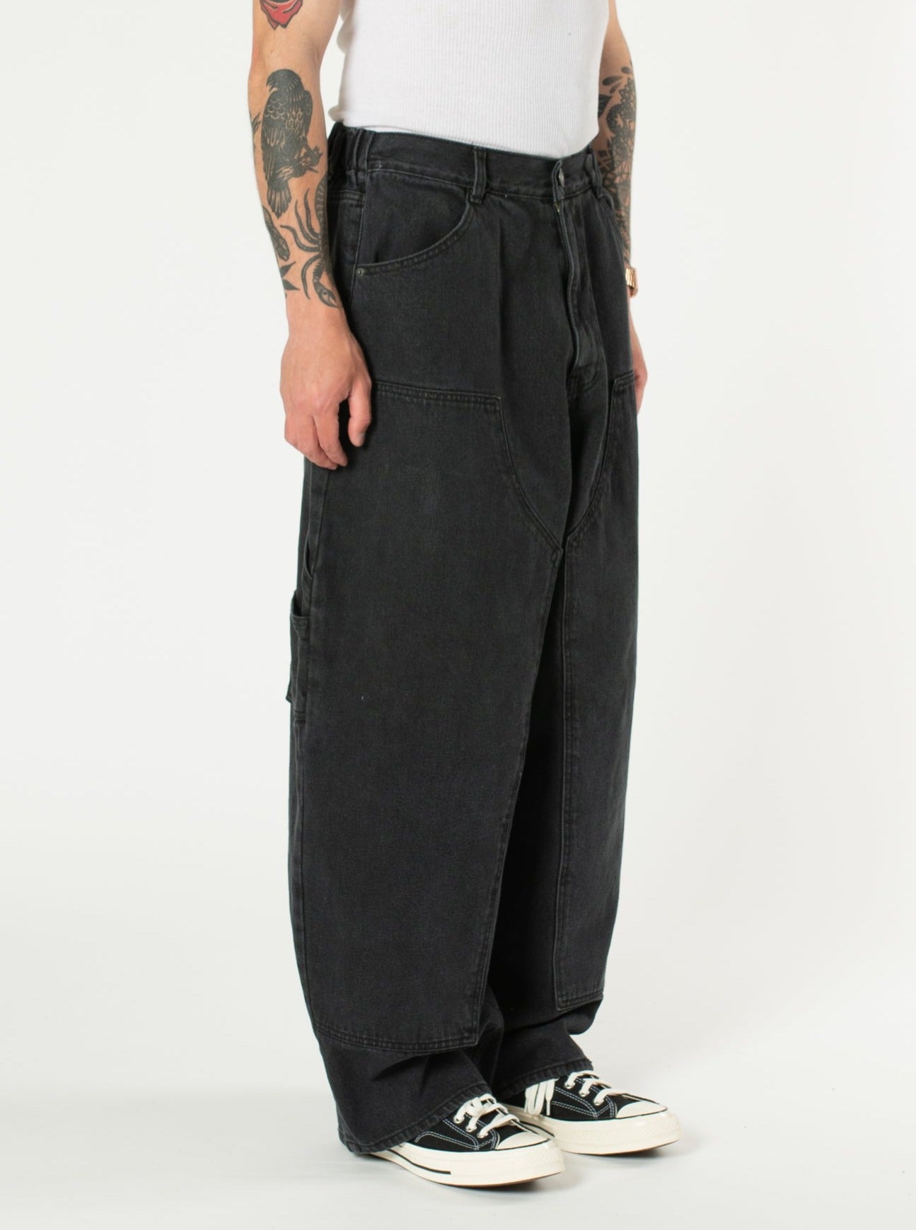 Geeks DENIM DOWBLE KNEE PANTS-