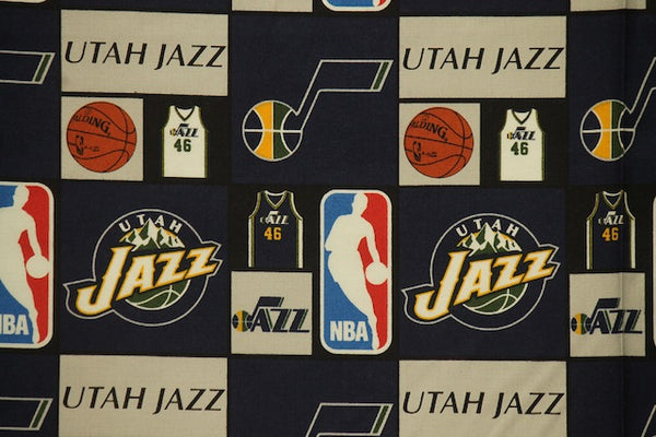 Utah Jazz Basketball Checkered Fat Quarter