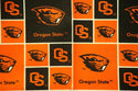 Oregon State Beavers Football Checkered Fat Quarter