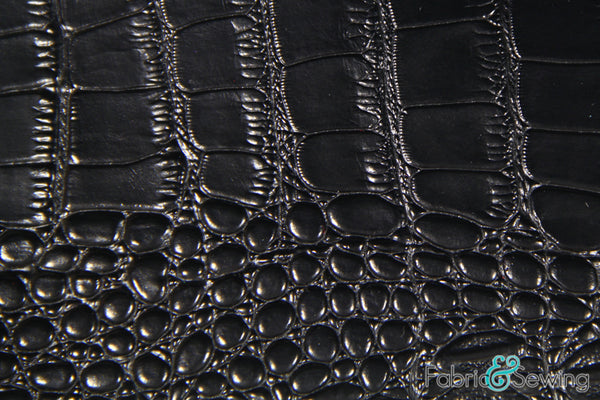 Large Scale Crocodile Skin Faux Fake Leather Vinyl BCROC