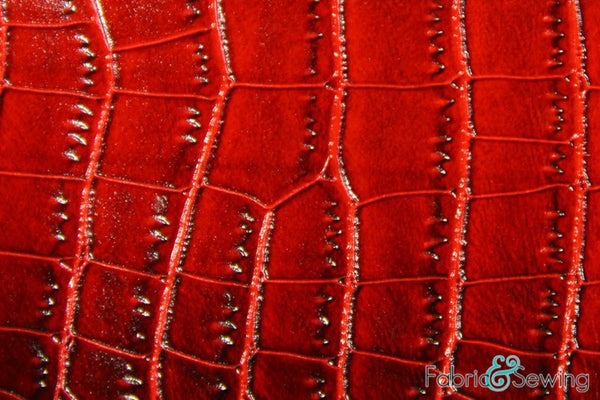 Shiny Vinyl Embossed Crocodile Skin Faux Fake Leather Vinyl HM1916