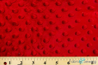 Buy tomato-red Minky Bubble Dimple Dot Plush Fur
