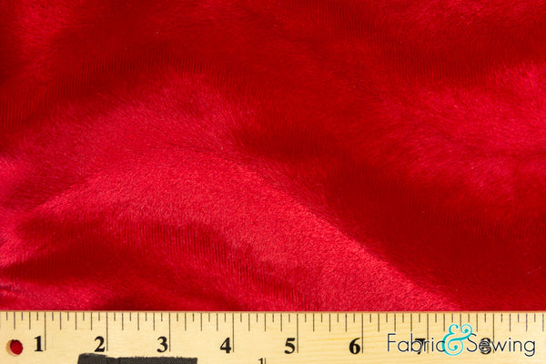 Red Wavy Velboa Plush Faux Fake Fur