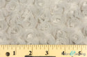 Silver Grey Minky Swirl Rose Blossom Ball Rosebud Plush Fur Fabric Polyester 16 oz 58-60