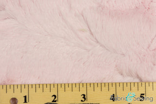 Light Pink Shaggy Medium Pile Faux Fake Plush Fur