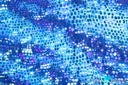 Turquoise Blue Cobra Snake Foil Print Tricot Fabric 4 Way Stretch Nylon Spandex 58-60