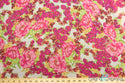 White and Fuchsia Pink Wildflower Print Sheer High Multi Chiffon Fabric Polyester 2 Oz 58-60