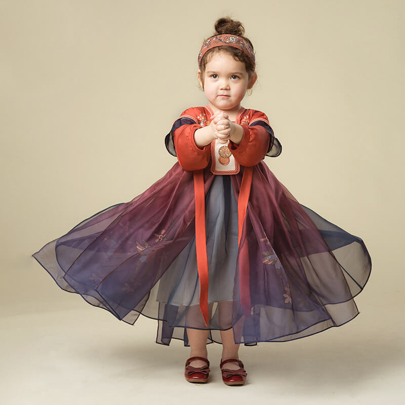 chinese silk dress for kids