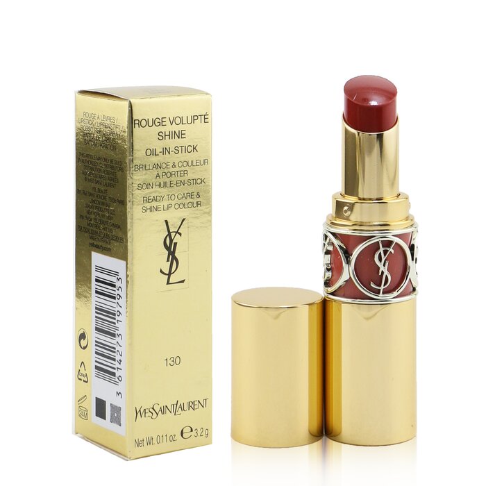 ysl rouge volupte shine 130 burnt suede