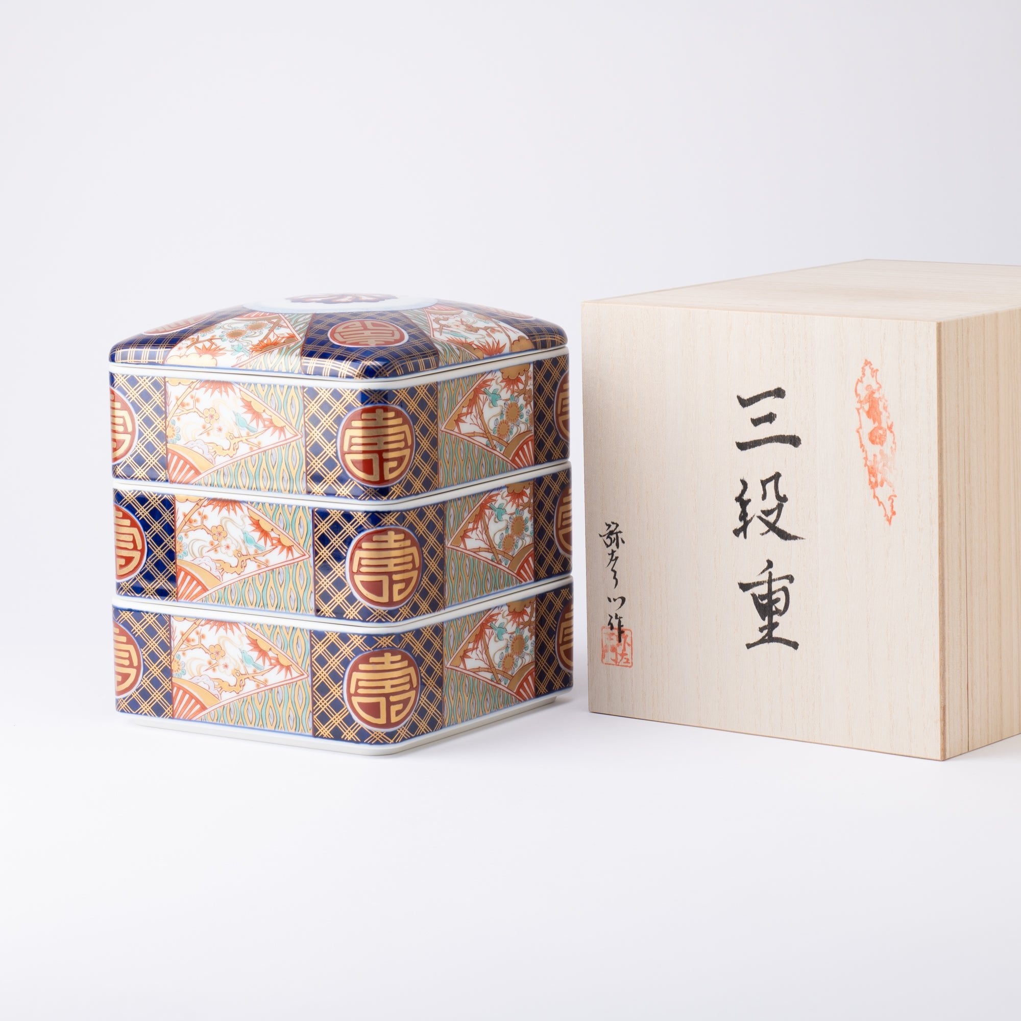 HAKOYA Lunch Bento Box 06040 Mini Nest of Boxes Black Flower Raft MADE IN JAPAN 