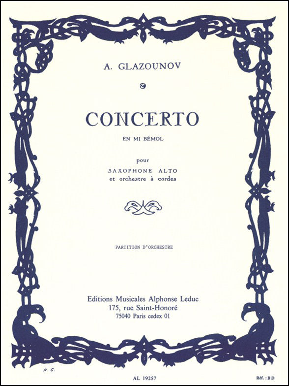 ウィットナー グラズノフ : 協奏曲 サクソフォン・コンチェルト (サクソフォン、ピアノ) ルデュック出版 限定価格セール - 譜面台
