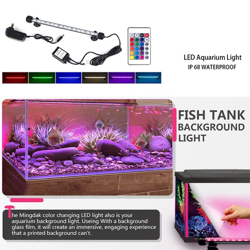 Sitcom meisje Saga 18-52Cm Remote Aquarium Fish Tank Light RGB LED Light Bar Strip Lamp S –  KOL PET