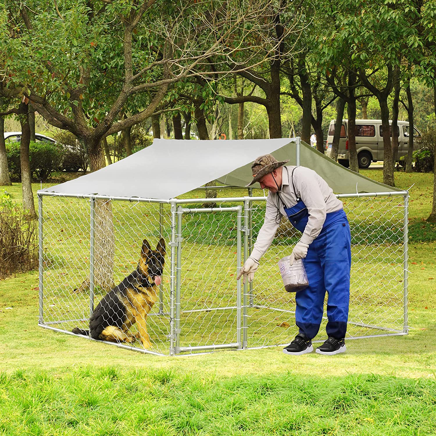 Grepatio Outdoor Dog Kennel,Large Dog Playpen Outdoor Dog Fence for Ba –  KOL PET