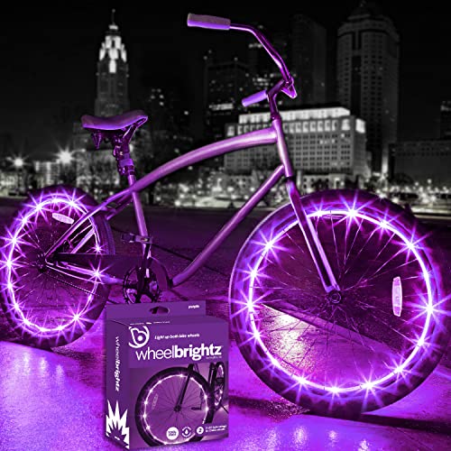 GlowRiders 2 Pack Ultra Bright LED - Bike Wheel Light String - Assorted Colors Bicycle Tire Accessories- Burning Man Accessory 