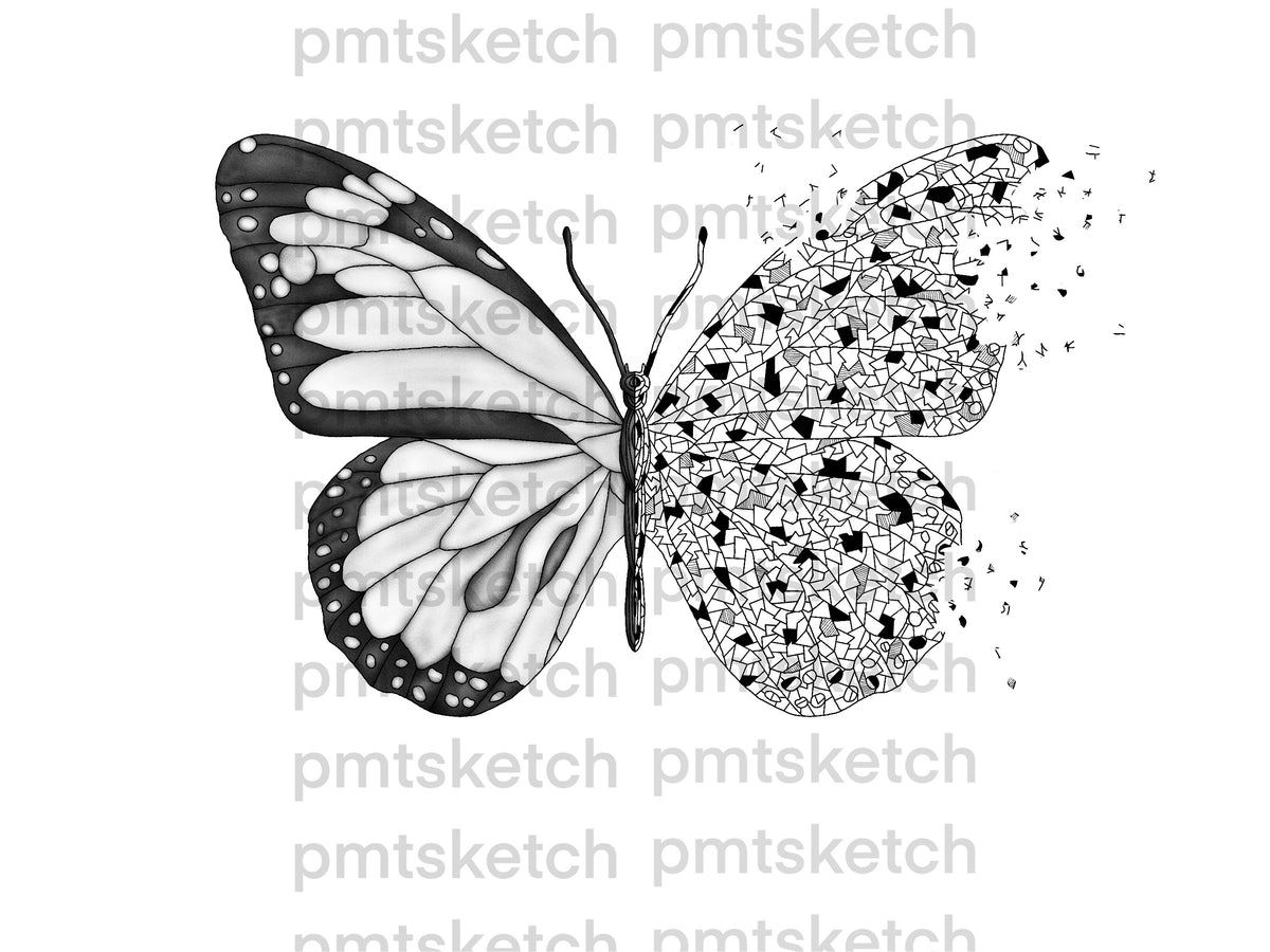Shaded Butterfly Tattoo Ideas - wide 2