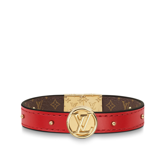 LV Circle Reversible Bracelet (Monogram Rouge)