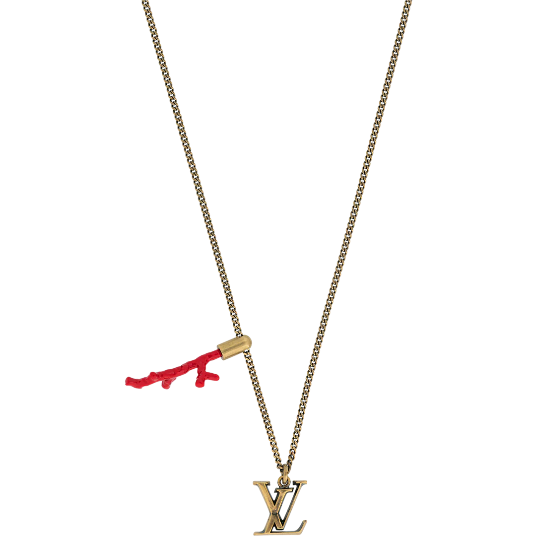 LV Coral Pendant Chain Necklace