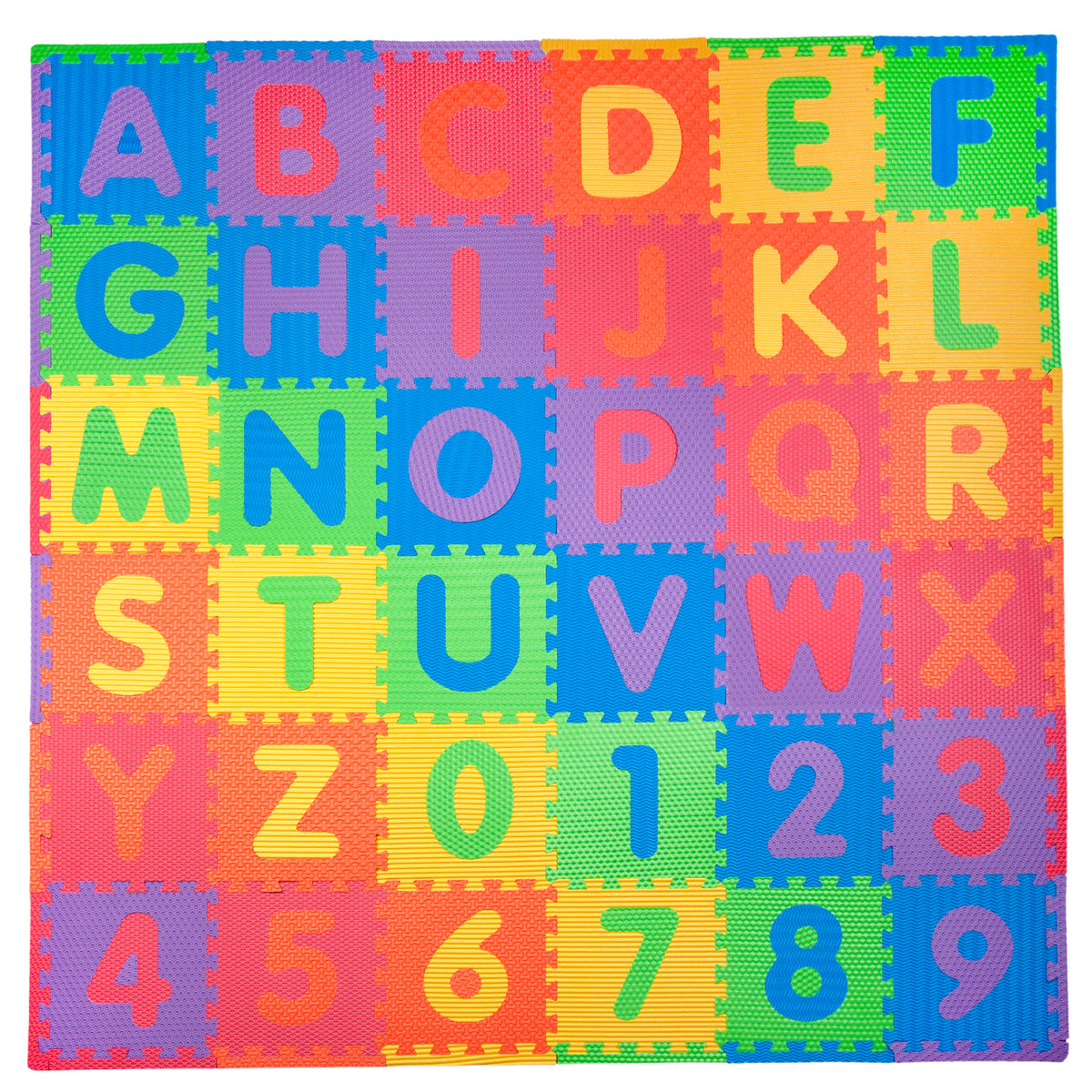 pink alphabet foam mat