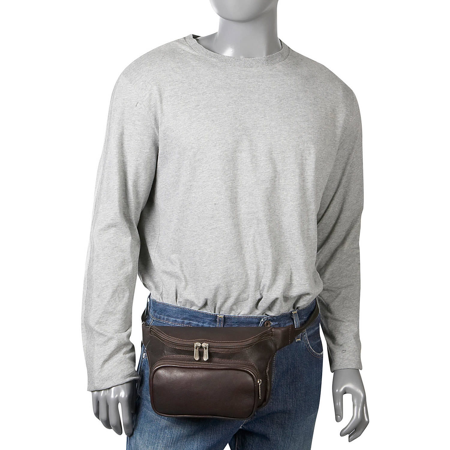 piel leather large classic waist bag