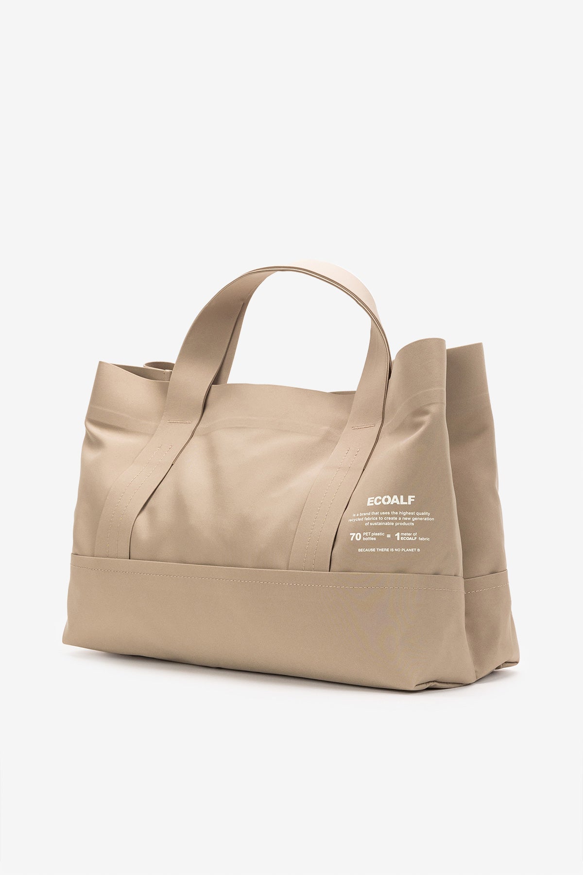 BROWN BONDED TOTE BAG