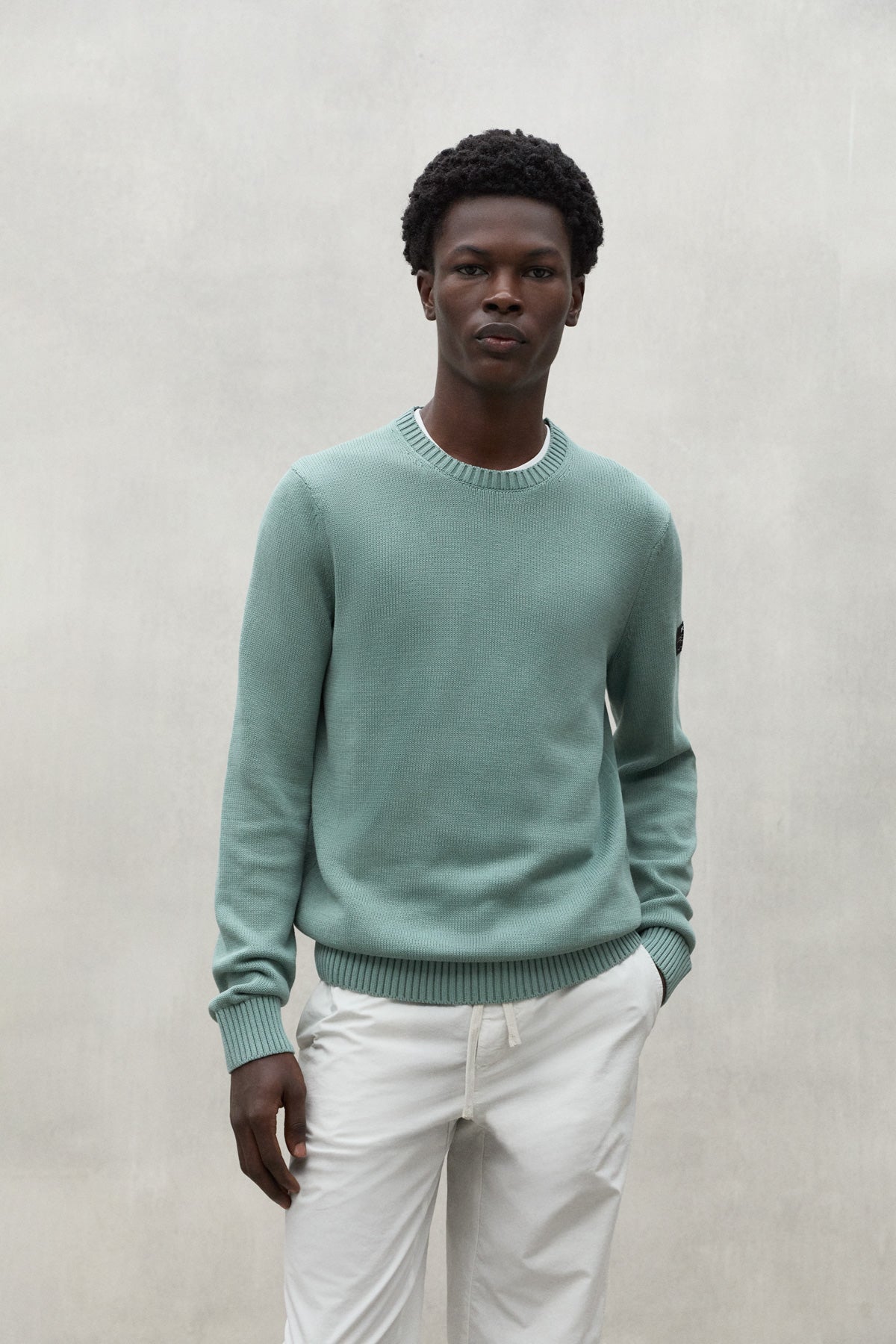 AQUA GREEN TAIL KNIT SWEATER