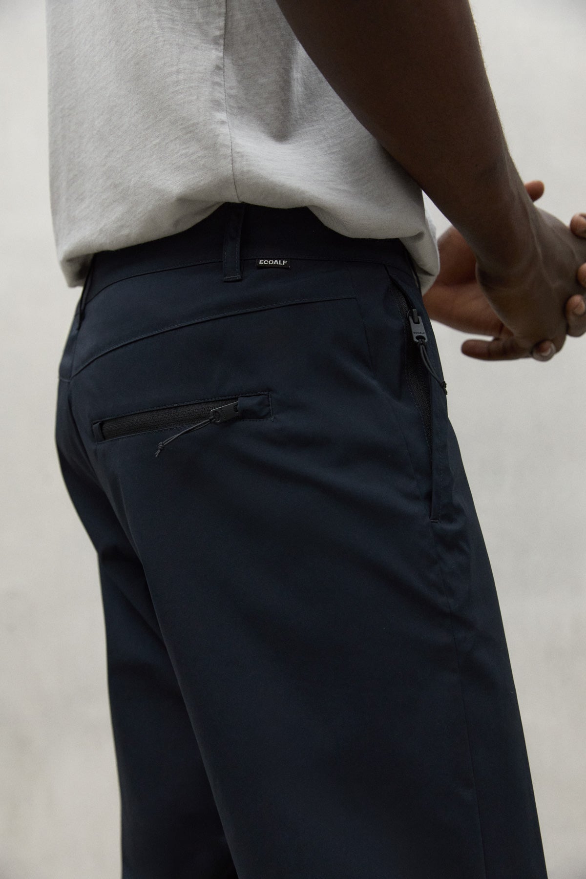 NAVY BLUE RAN TROUSERS