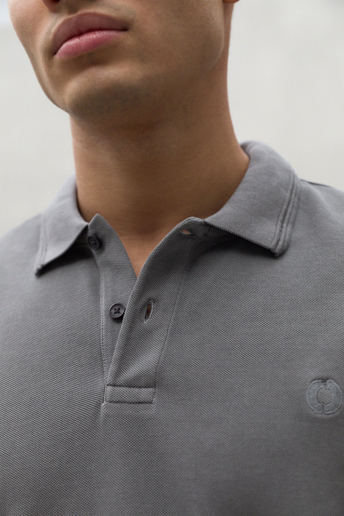 GREY TANO PIQUE POLO SHIRT