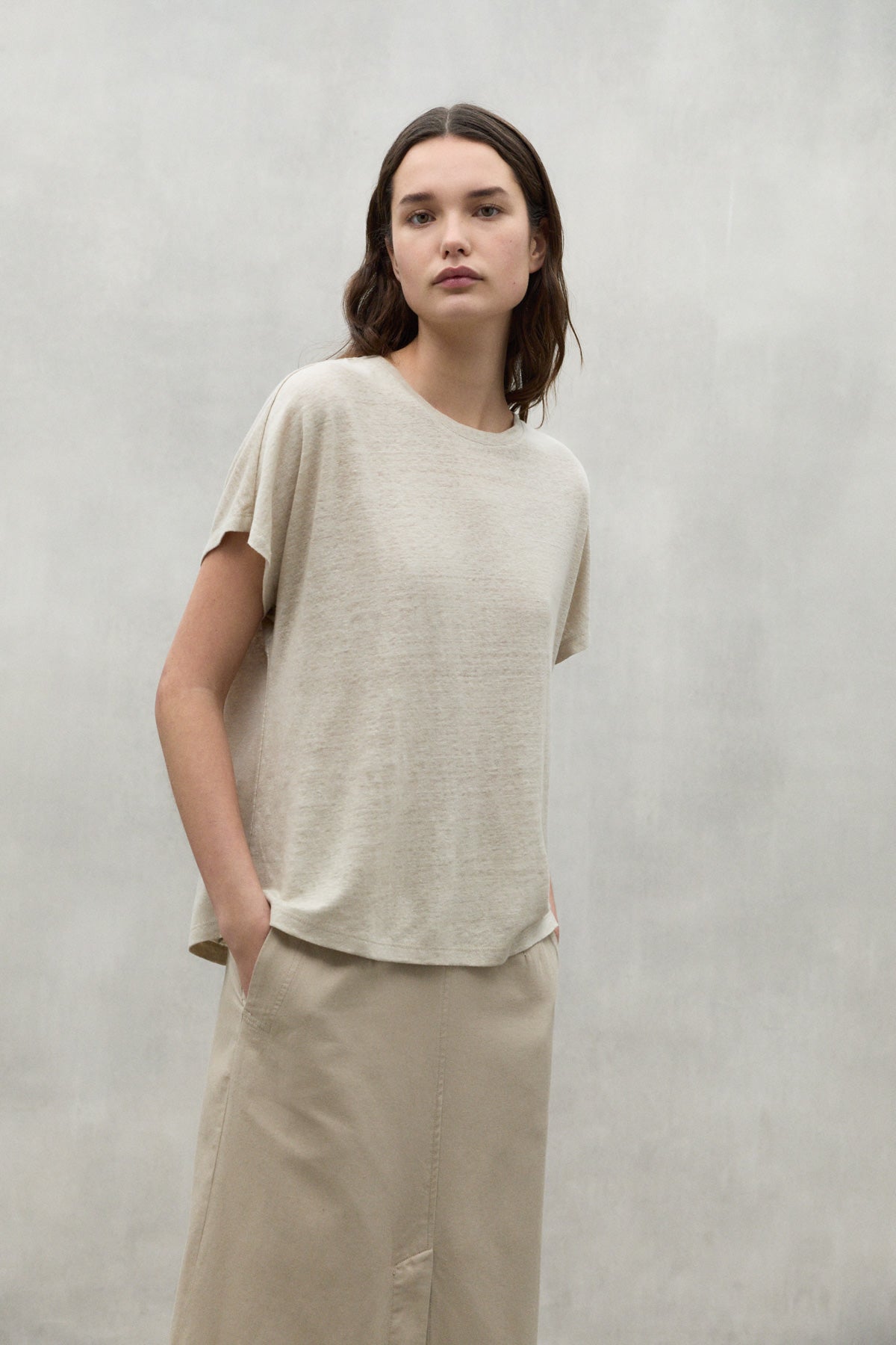 CAMISETA DE LINO BOD BEIGE