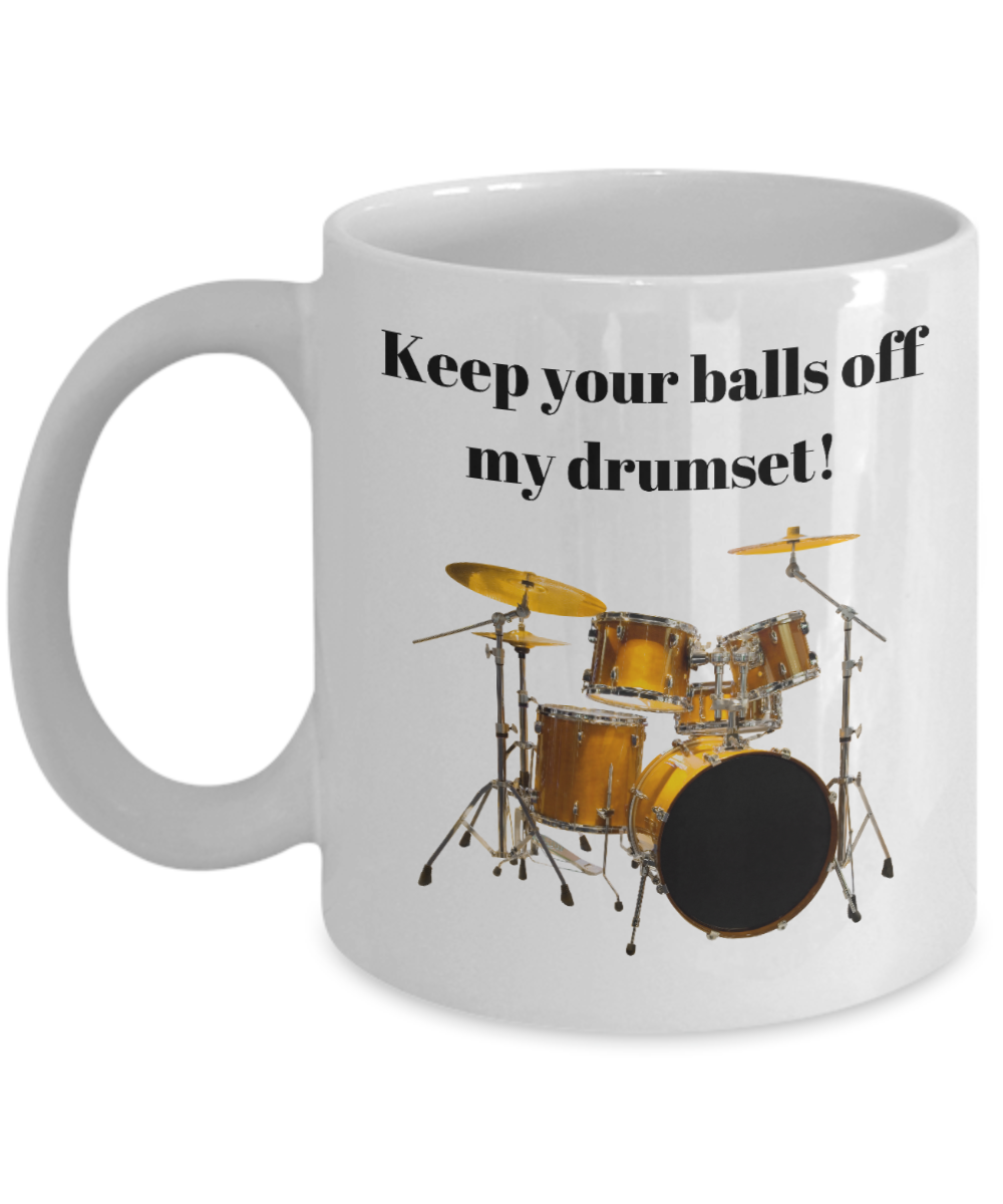 11oz Ceramic Coffee Tea Mug Glass Cup Drum Set 
