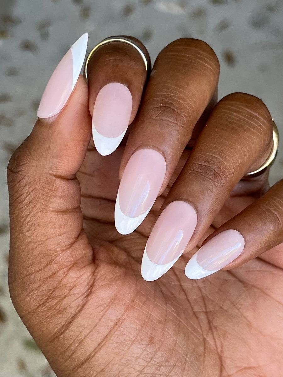 Pure - Deep smile white French tips for prom nails, wedding nails, or –  Teri Wells Nails